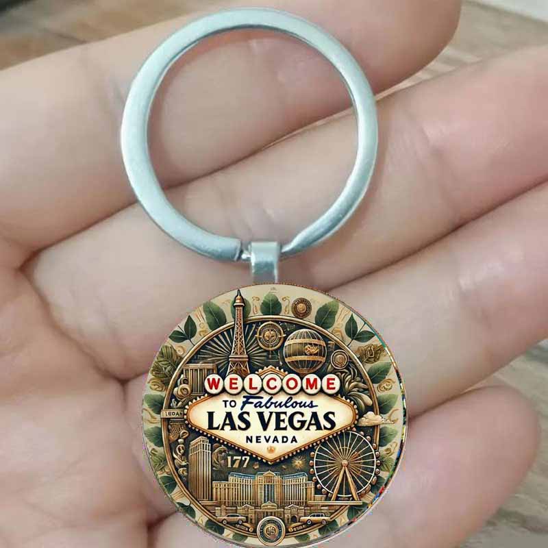 Vintage Fashion Las Vegas - Vintage Las Vegas anahtarlık, eşsiz hediye