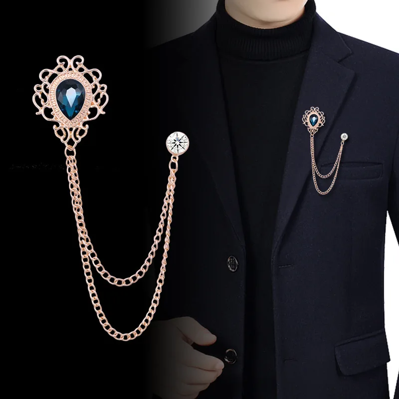 Vintage Fashion Jewelry - Yeni Vintage Püsküllü Zincirli Kristal Yaka