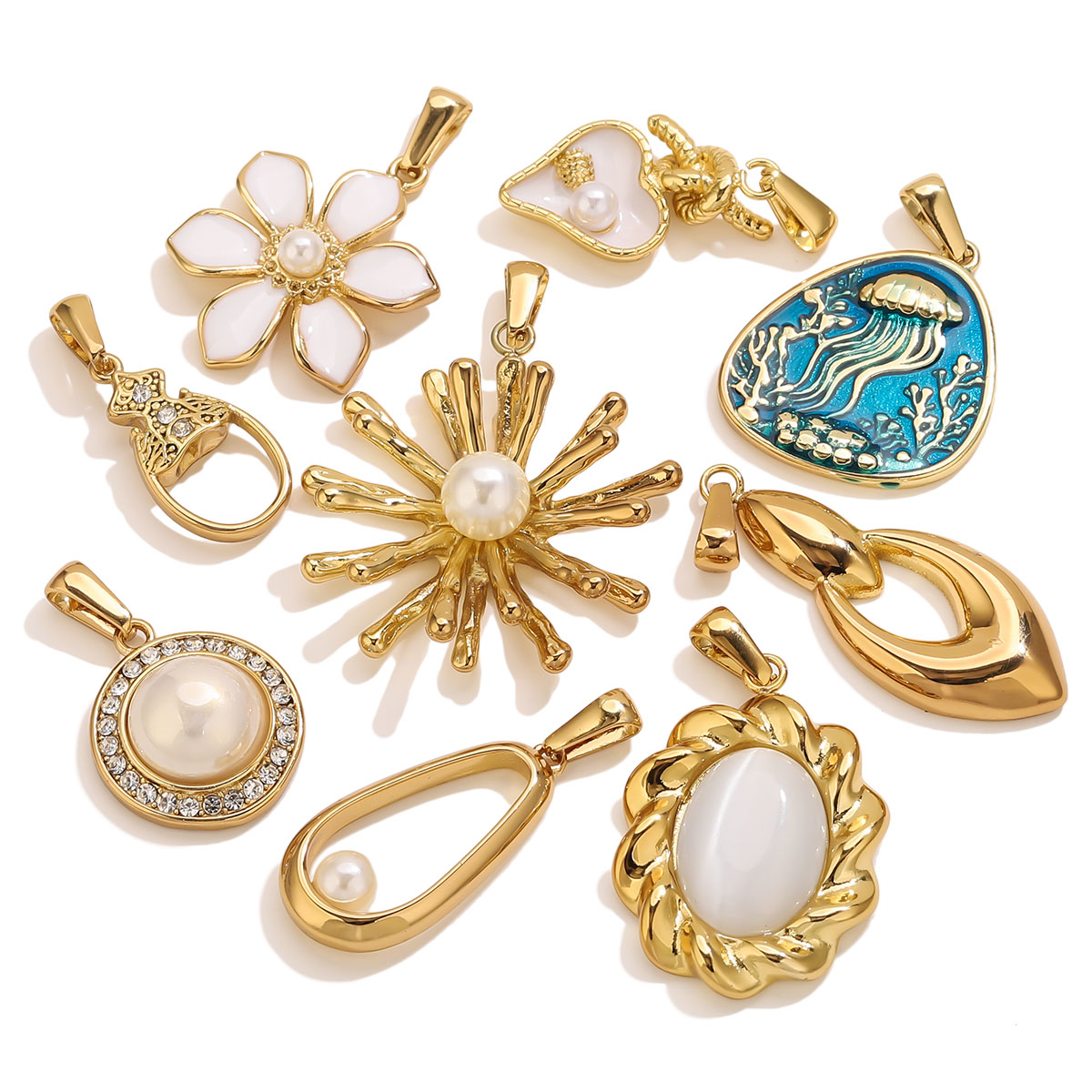 Vintage Fashion Jewelry Necklaces - 1 adet 18K altın kaplama paslanmaz