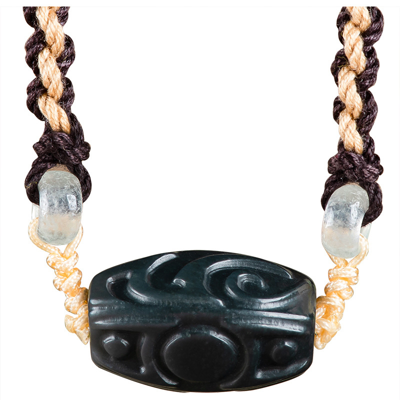 Vintage Fashion Jewelry Necklaces - Hetian Yeşim Oyma Boncuk Kolye Kolye