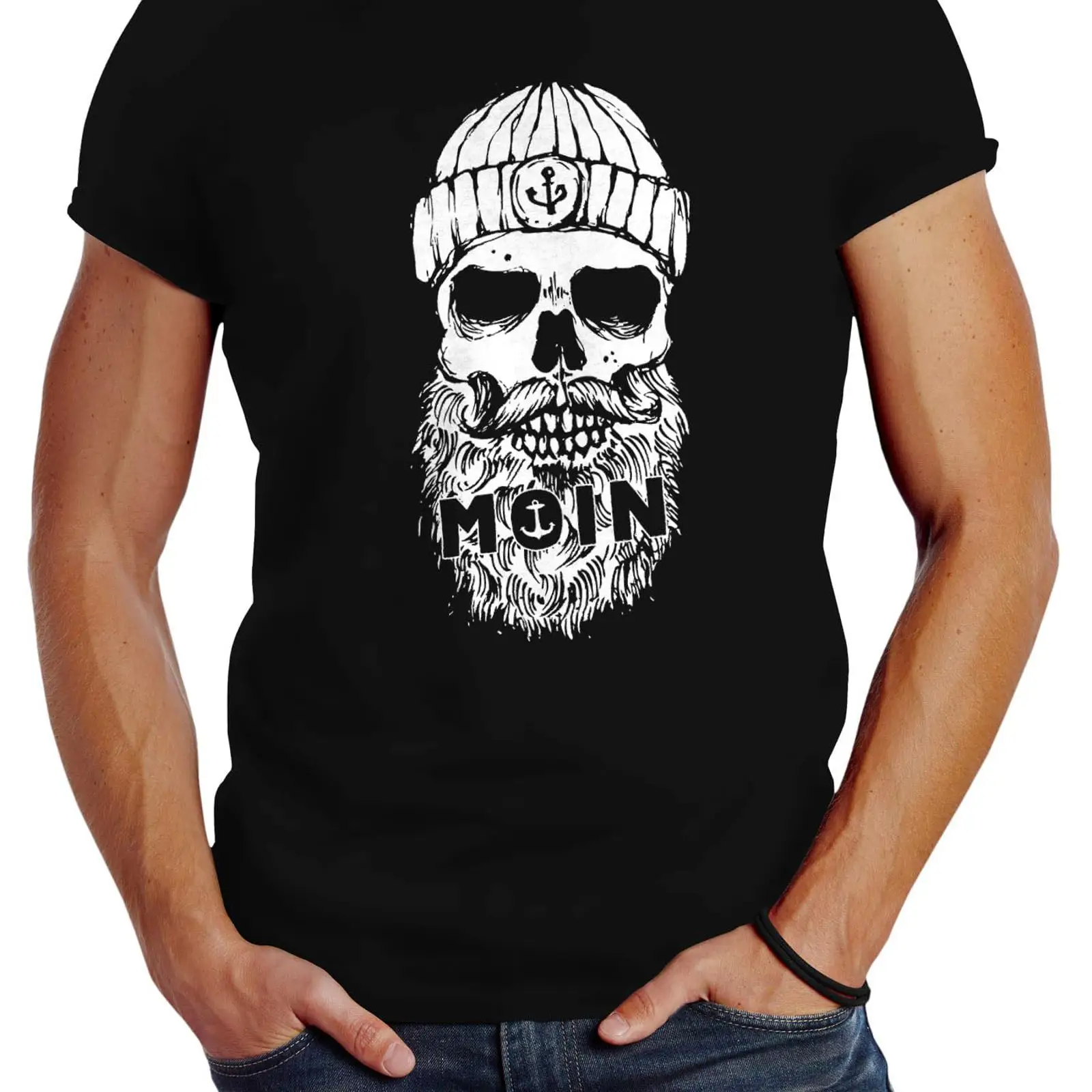 Vintage Fashion Hamburg - Neverless Erkek Tişörtü Moin Skull Hamburg