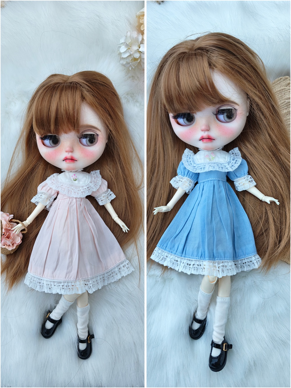 Vintage Fashion Dolls - Blythe oyuncak bebek giysileri Vintage Çoklu