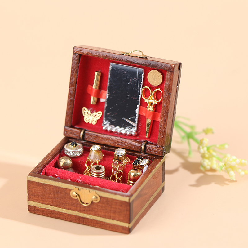 Vintage Fashion Dolls - 1:12 Dollhouse Minyatür Aksesuarları Mini Ahşap