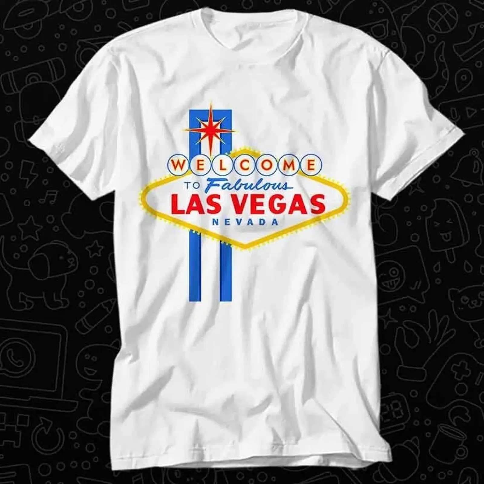Vintage Fashion Las Vegas - T Shirt Las Vegas Schild Bekarlığa