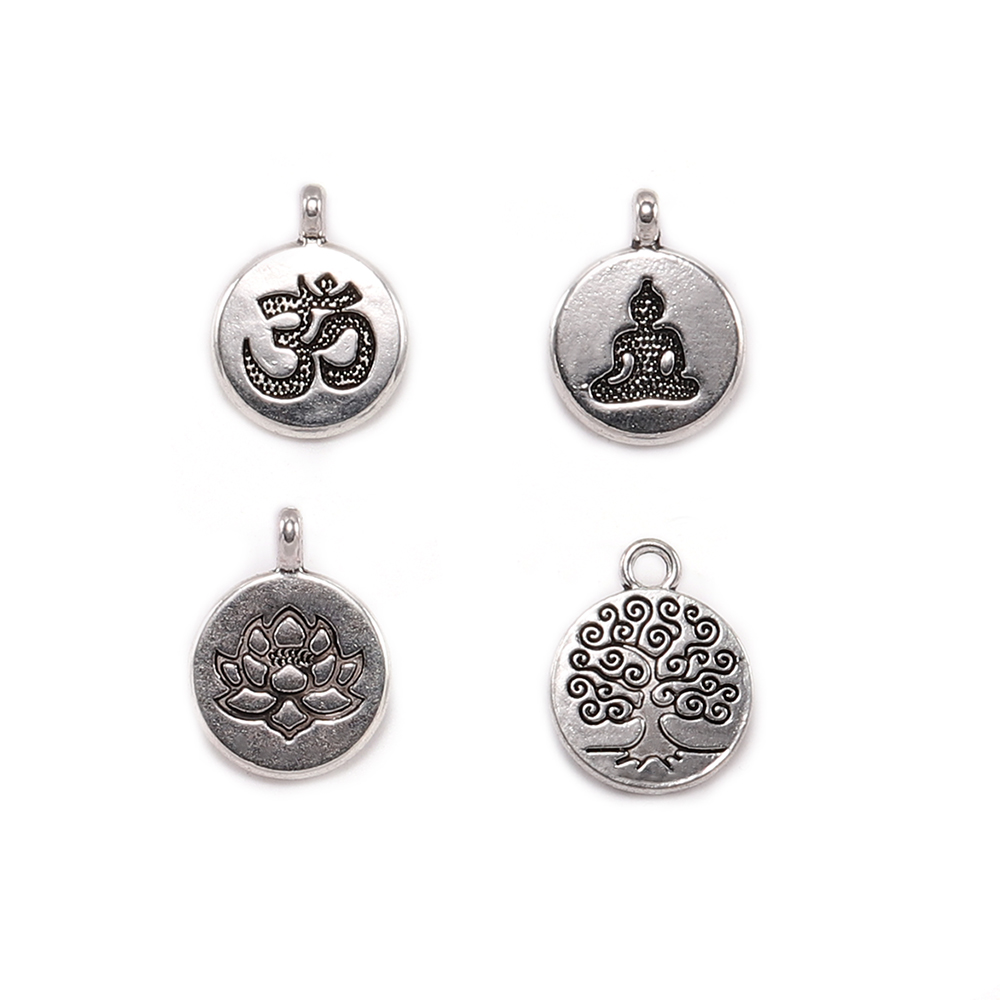 Vintage Fashion Nz - 10 adet/grup antik çakra Charm Yoga