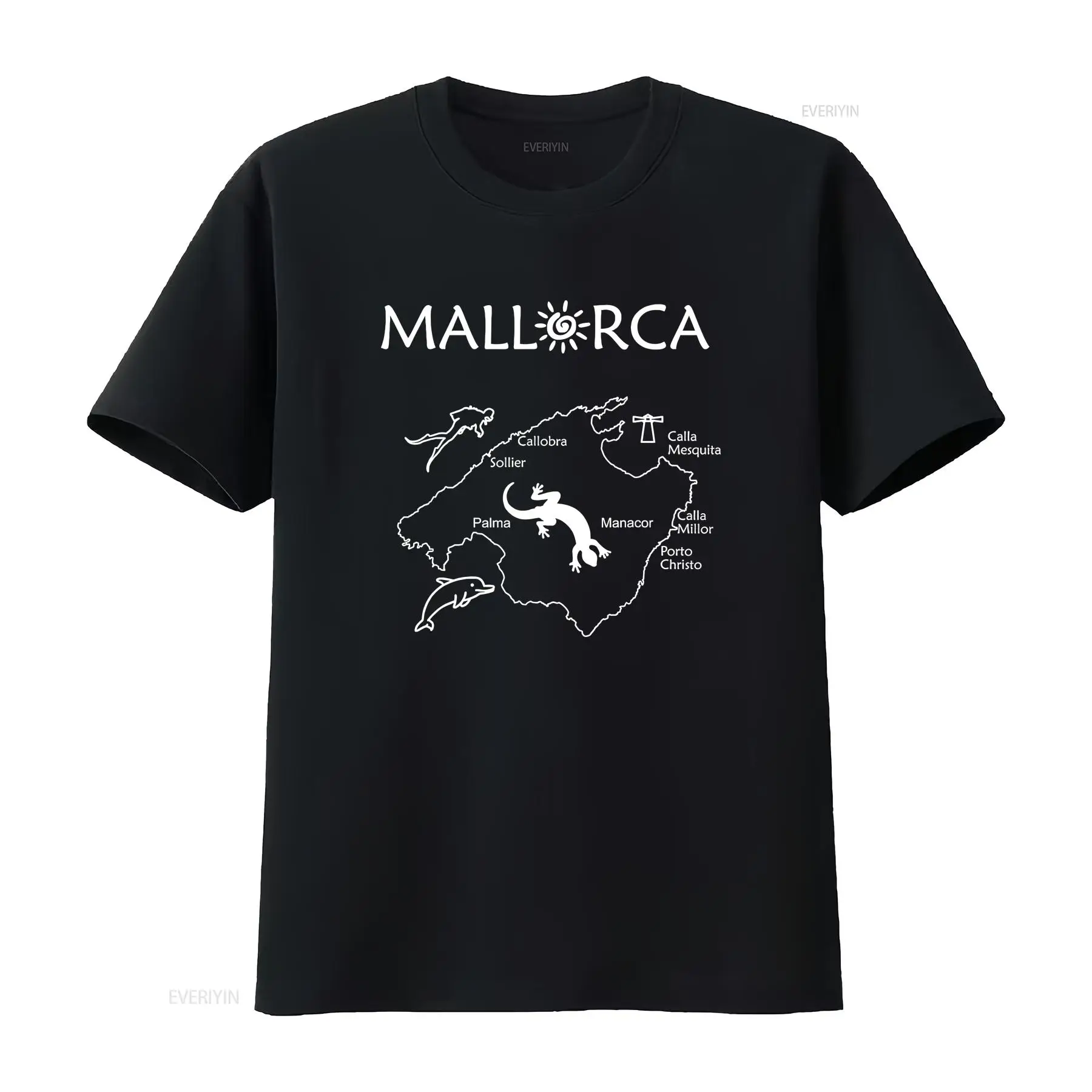Vintage Fashion Guide - Mallorca Haritası Tişörtü Seyahat Rehberiniz vintage