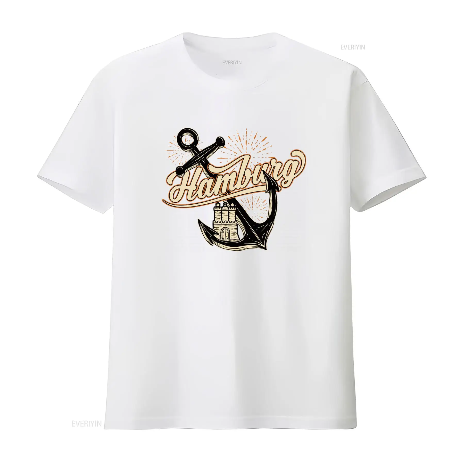 Erkek Hamburg Anchor Baskılı T - Vintage Fashion Hamburg incelemesi ve fiyatı