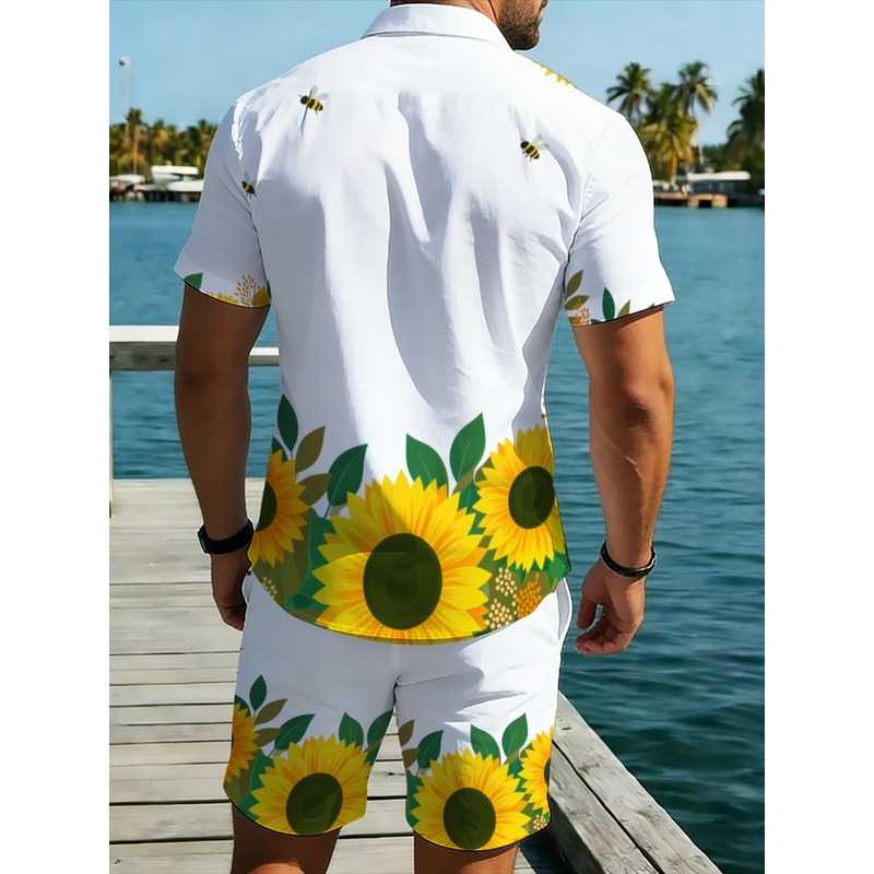 Erkek Ayçiçeği Baskılı Gömlek  - Printed Floral Shirt incelemesi ve fiyatı