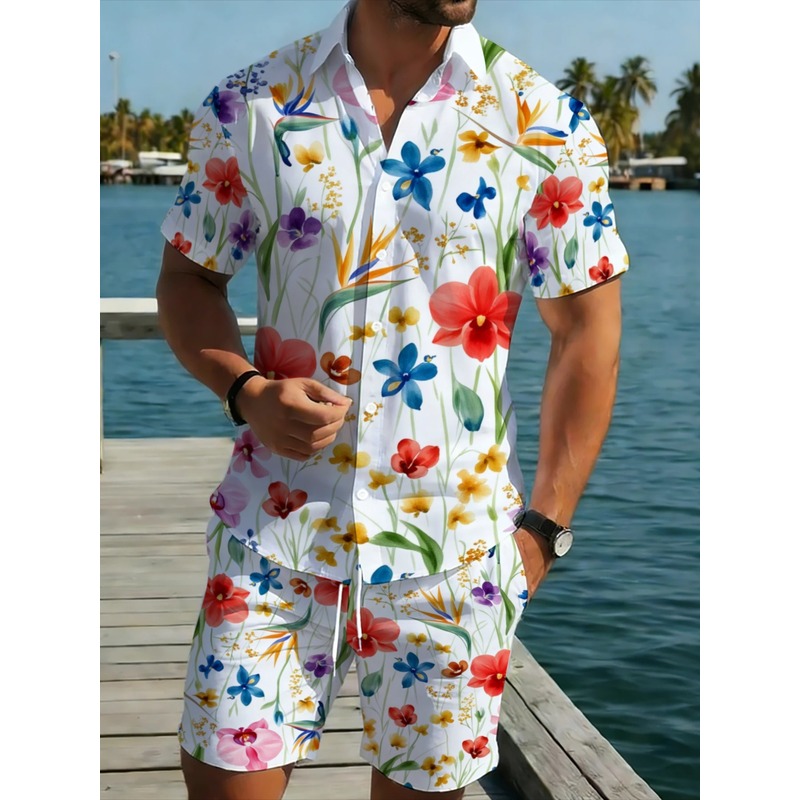Erkek Yazlık Çiçek Desenli Kıs - Printed Floral Shirt incelemesi ve fiyatı