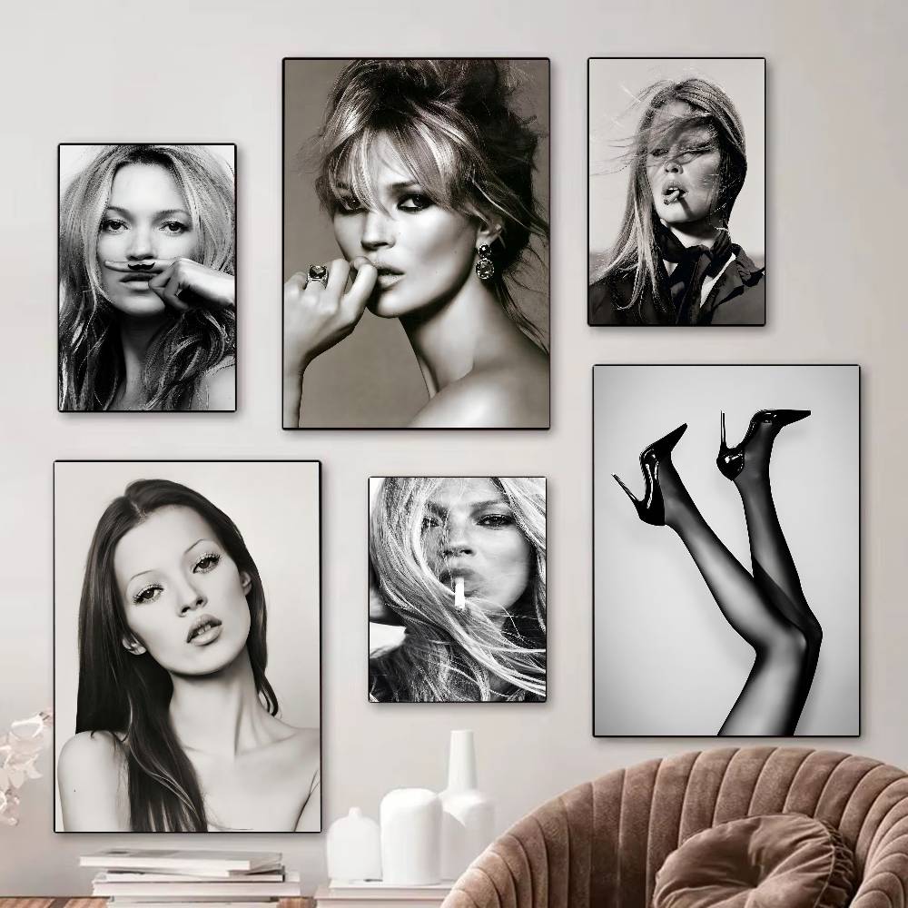 Kate Moss Moda Modern Sanat Kl - Vintage Vogue Fashion Poster incelemesi ve fiyatı