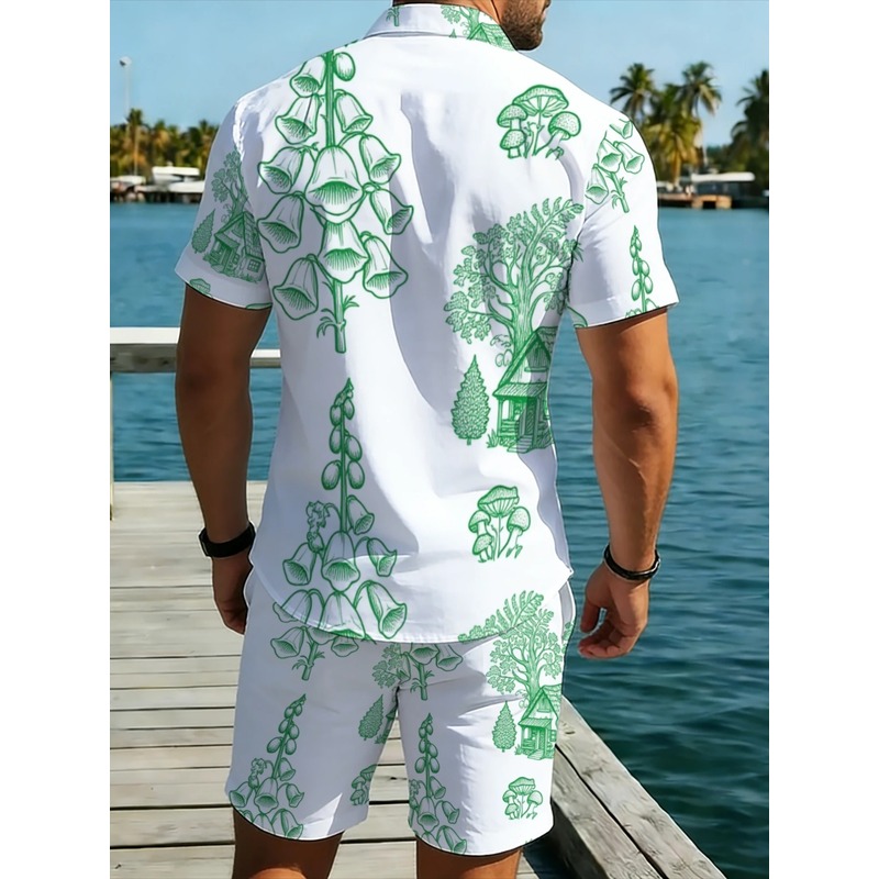 Erkek Hafif Polyester Plaj Tat - Printed Floral Shirt incelemesi ve fiyatı