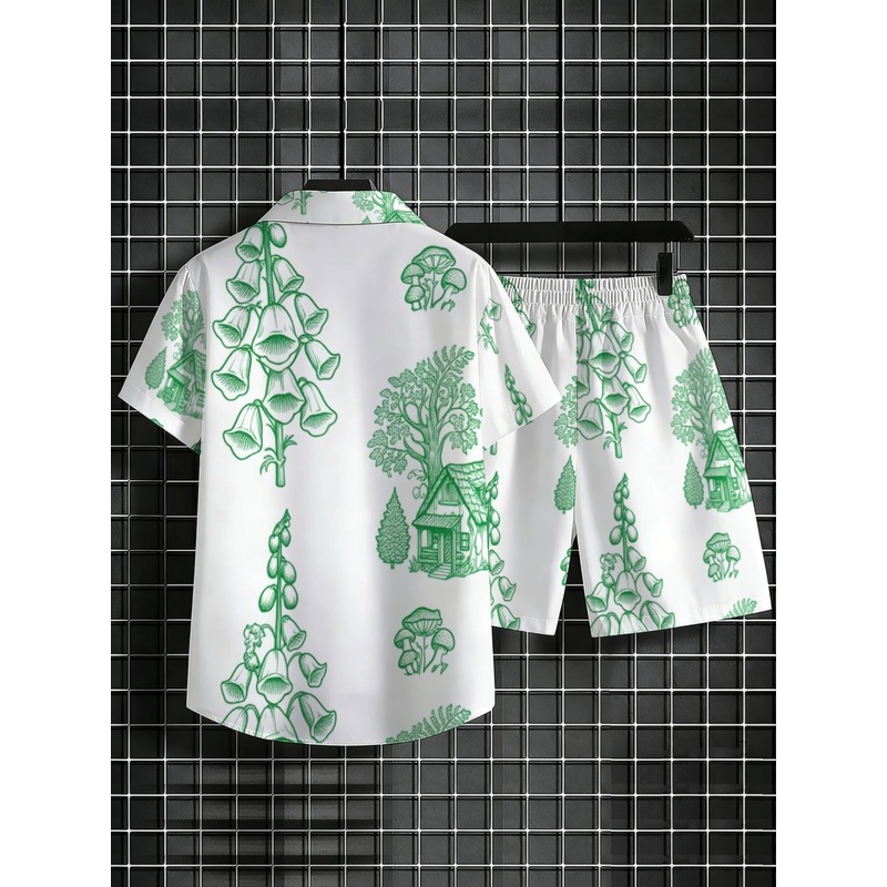 Erkek Hafif Polyester Plaj Tat - Printed Floral Shirt incelemesi ve fiyatı