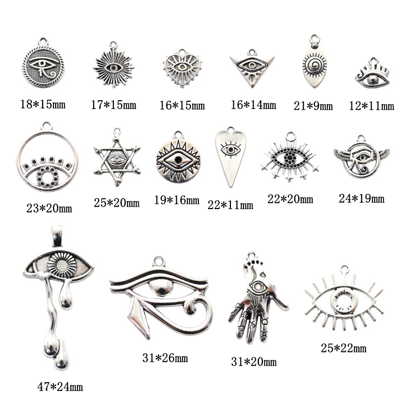 16 adet karışık göz Charms Cha - Vintage Fashion Nz incelemesi ve fiyatı