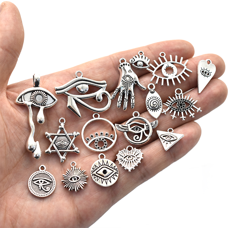 16 adet karışık göz Charms Cha - Vintage Fashion Nz incelemesi ve fiyatı