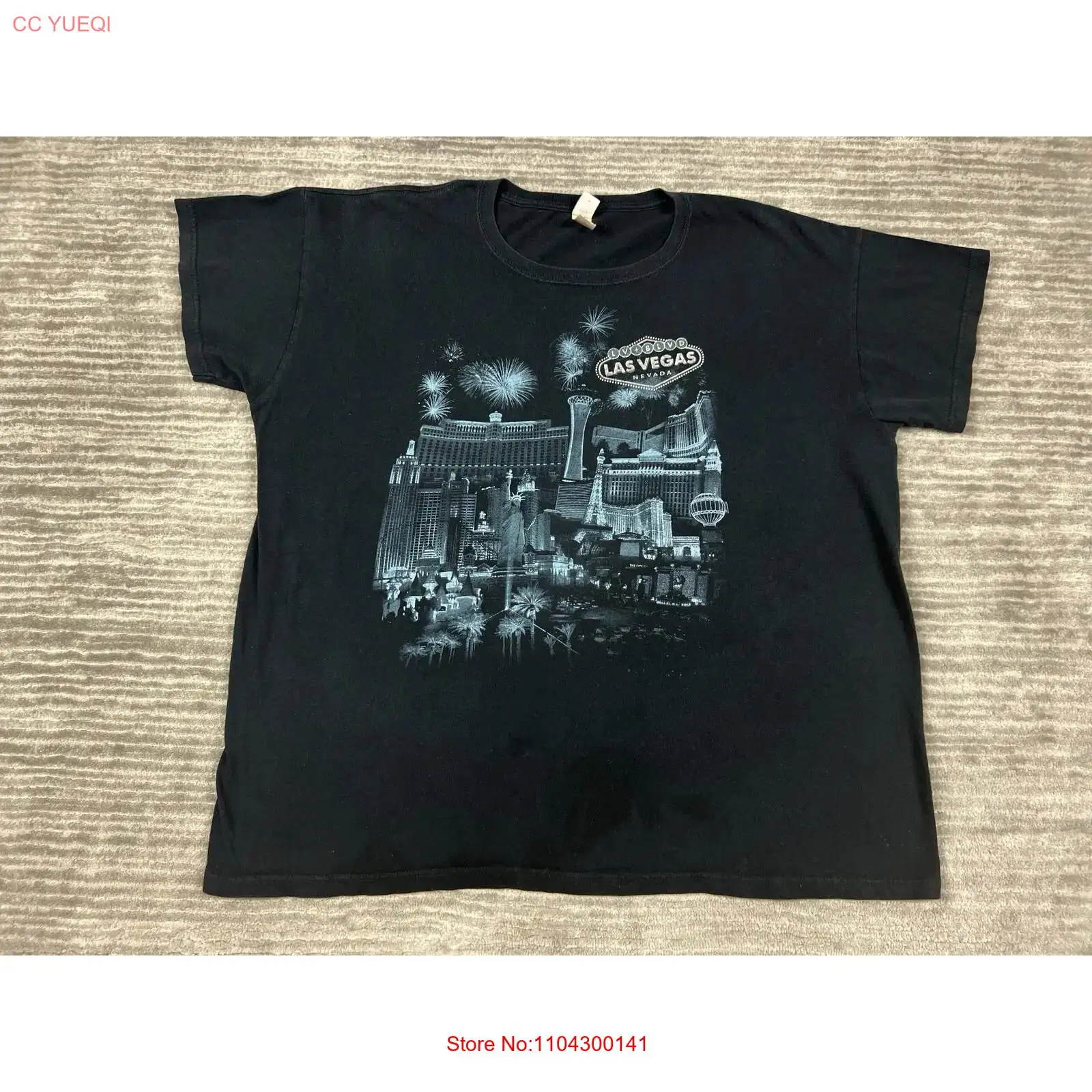 Las Vegas Tişört Erkek 2X Siya - Vintage Fashion Las Vegas incelemesi ve fiyatı