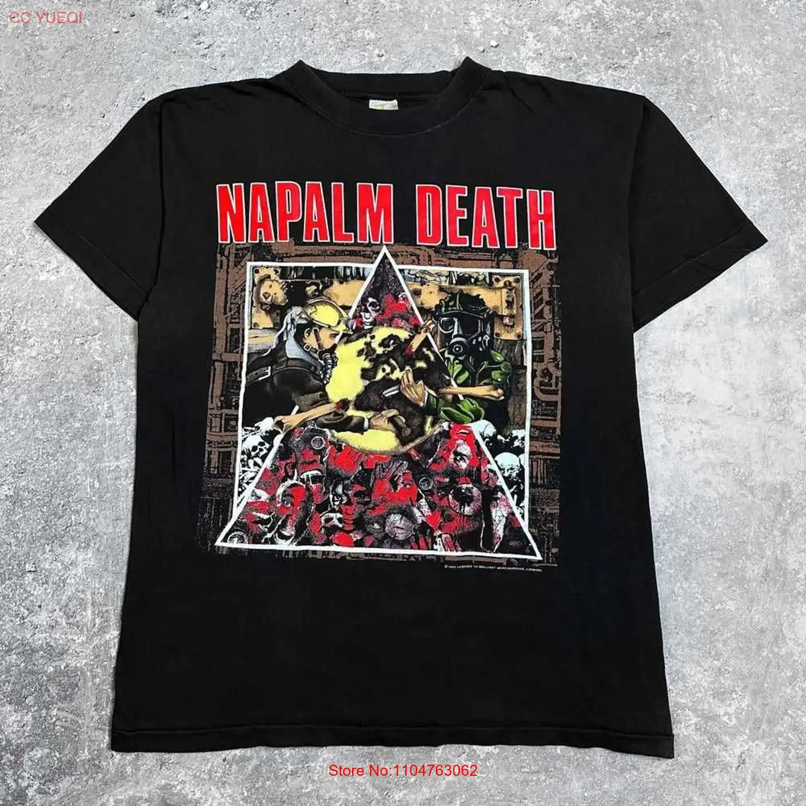 Napalm Death 1992 Müzikal Tişö - Vintage Fashion Campaigns incelemesi ve fiyatı