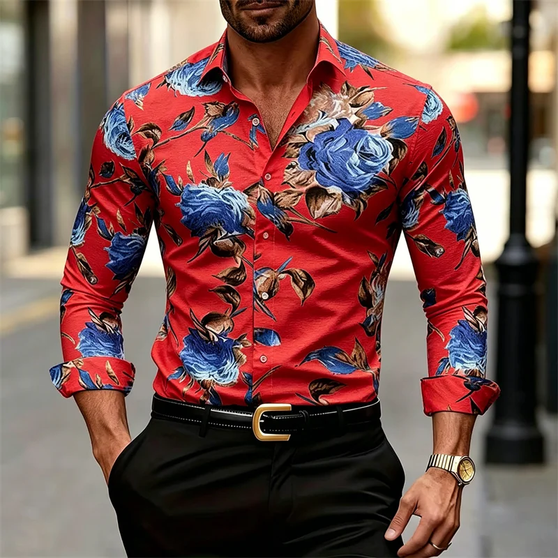 Çiçek Desenli Uzun Kollu Erkek - Printed Floral Shirt incelemesi ve fiyatı