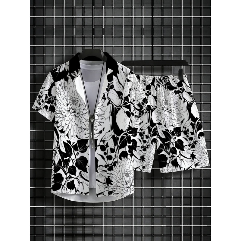 Erkek Çiçek Desenli Kısa Kollu - Printed Floral Shirt incelemesi ve fiyatı