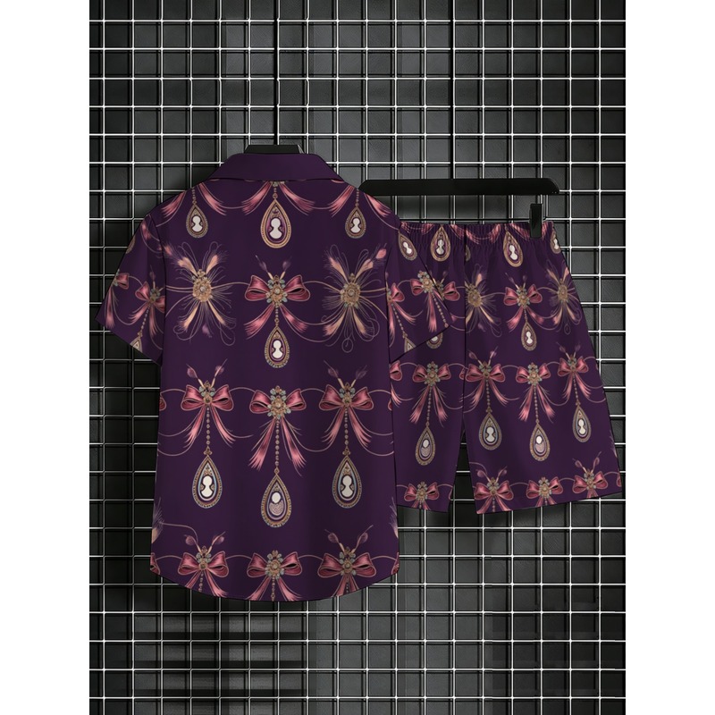 Erkek Mor Çiçek Desenli Polyes - Printed Floral Shirt incelemesi ve fiyatı