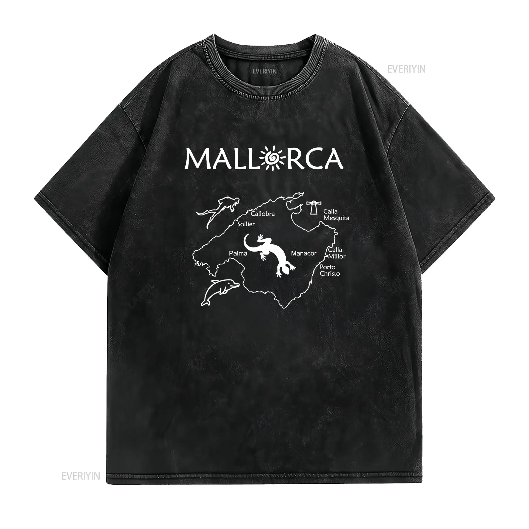 Mallorca Haritası Tişörtü Seya - Vintage Fashion Guide incelemesi ve fiyatı