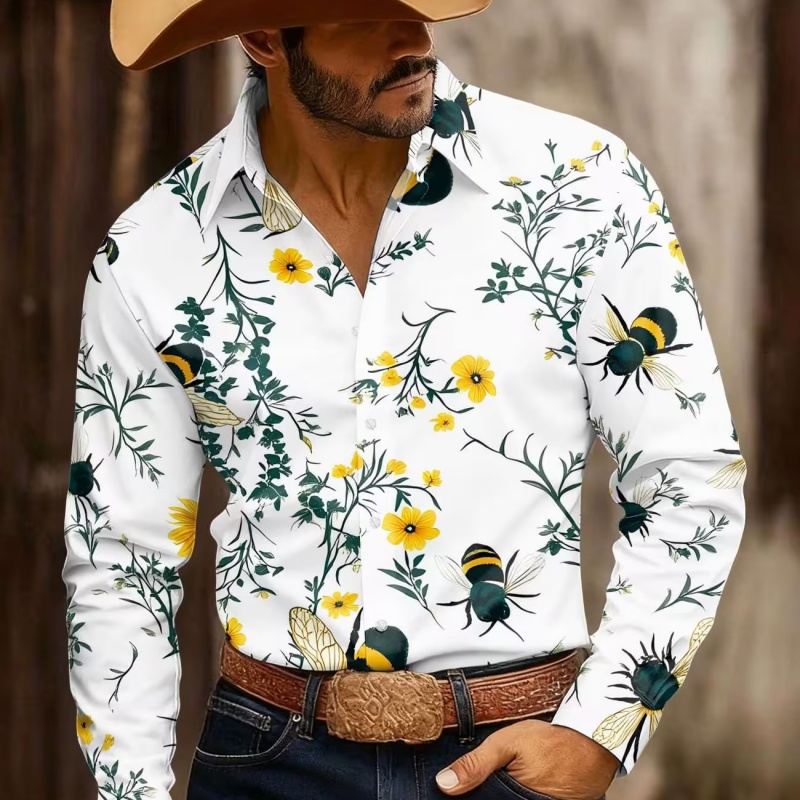 Erkek Çiçek Desenli Uzun Kollu - Printed Floral Shirt incelemesi ve fiyatı