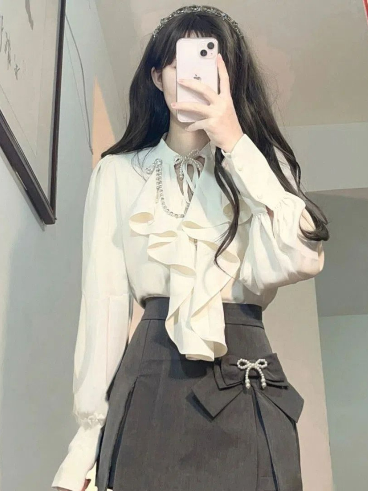 Zarif Vintage Uzun Kollu Gömle - Vintage Fashion Years incelemesi ve fiyatı