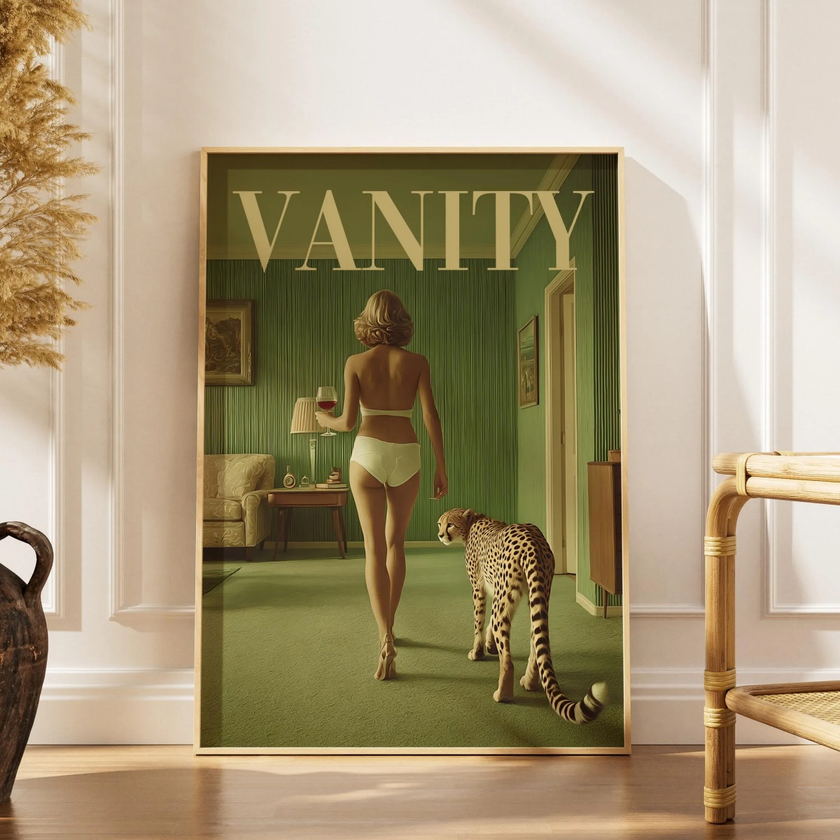 Vintage Kadın Çita Kanvas Bask - Vintage Vogue Fashion Poster incelemesi ve fiyatı