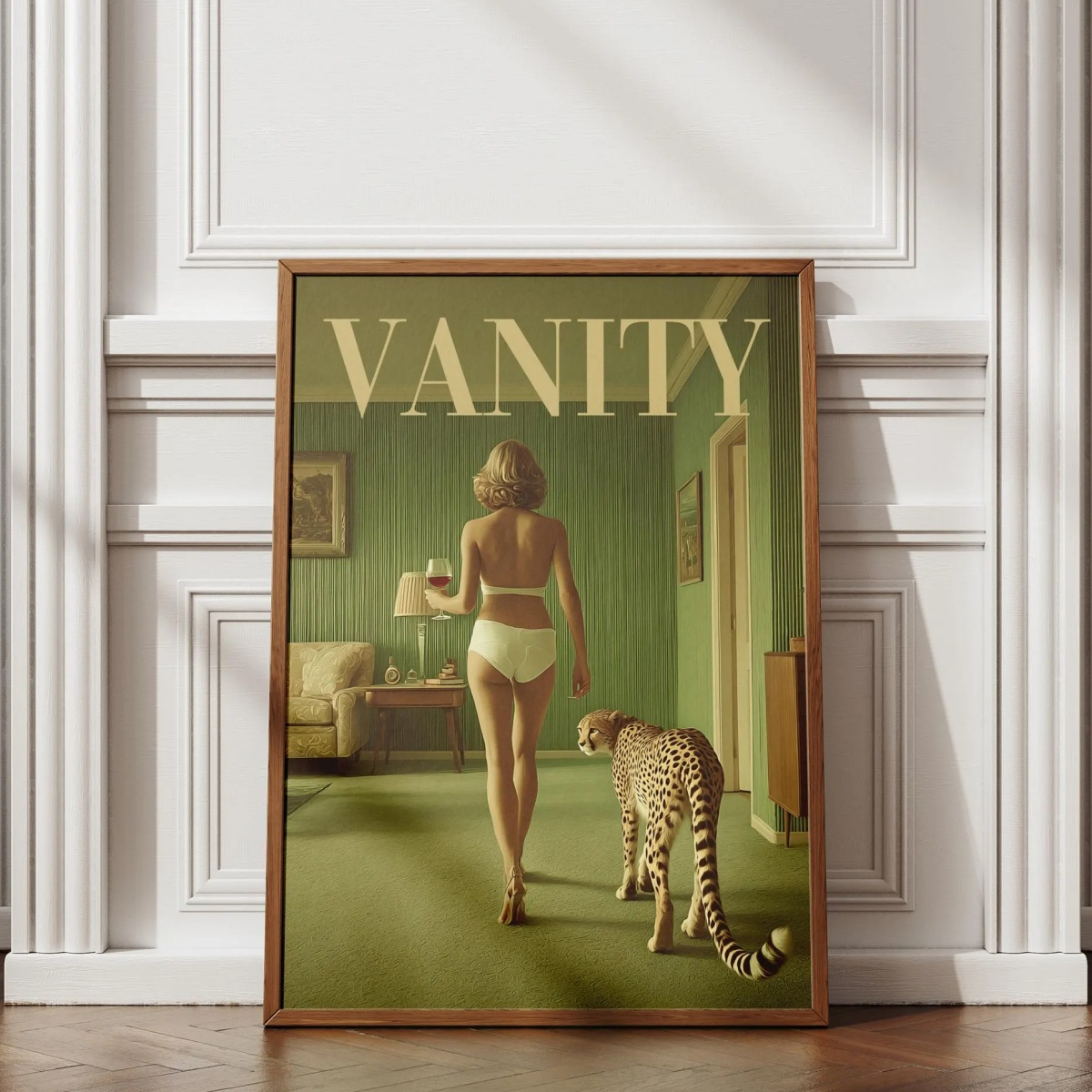 Vintage Kadın Çita Kanvas Bask - Vintage Vogue Fashion Poster incelemesi ve fiyatı